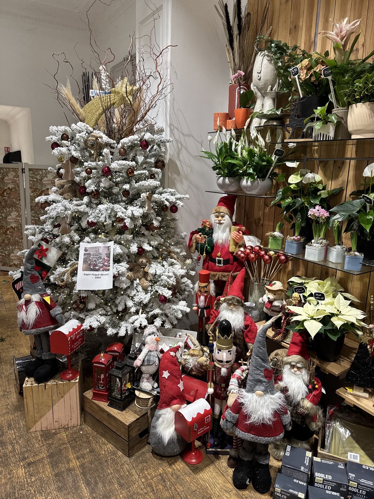 La boutique décorée pour Noël